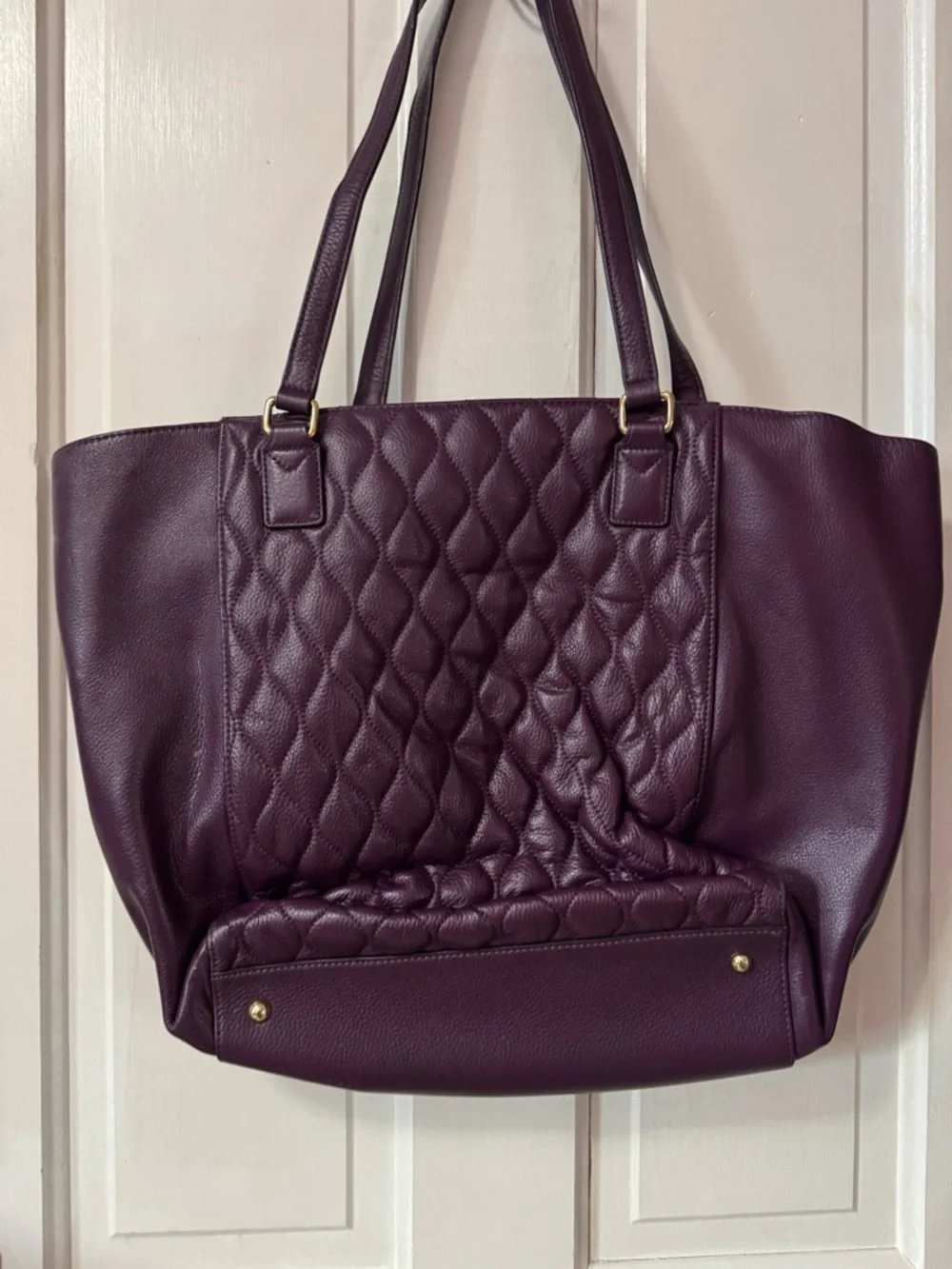 Vera Bradley Quilted Tote in Plum
